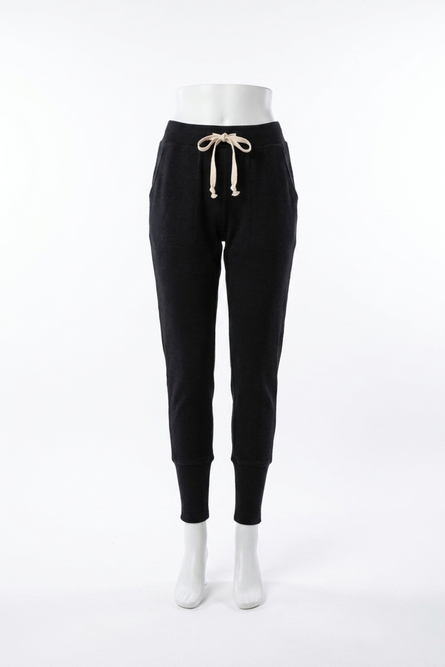 NEW AMPERSAND AVE waffle knit jogger in black jack